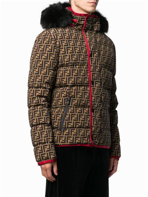 puffer fendi jacket mens|Fendi raglan puffer jacket.